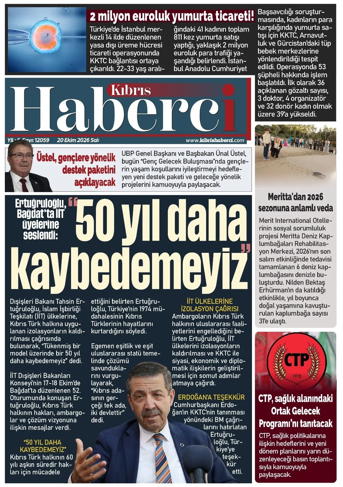 Gazete Manşetleri - 20 Ekim Salı - 12