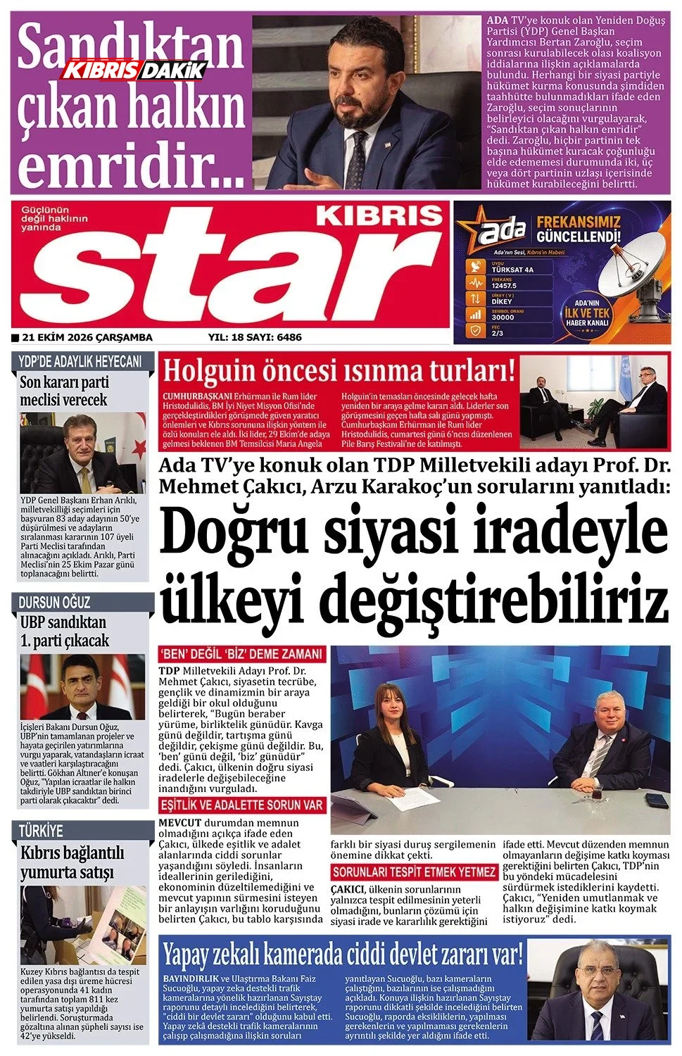 Gazete Manşetleri - 21 Ekim 2026 - 16