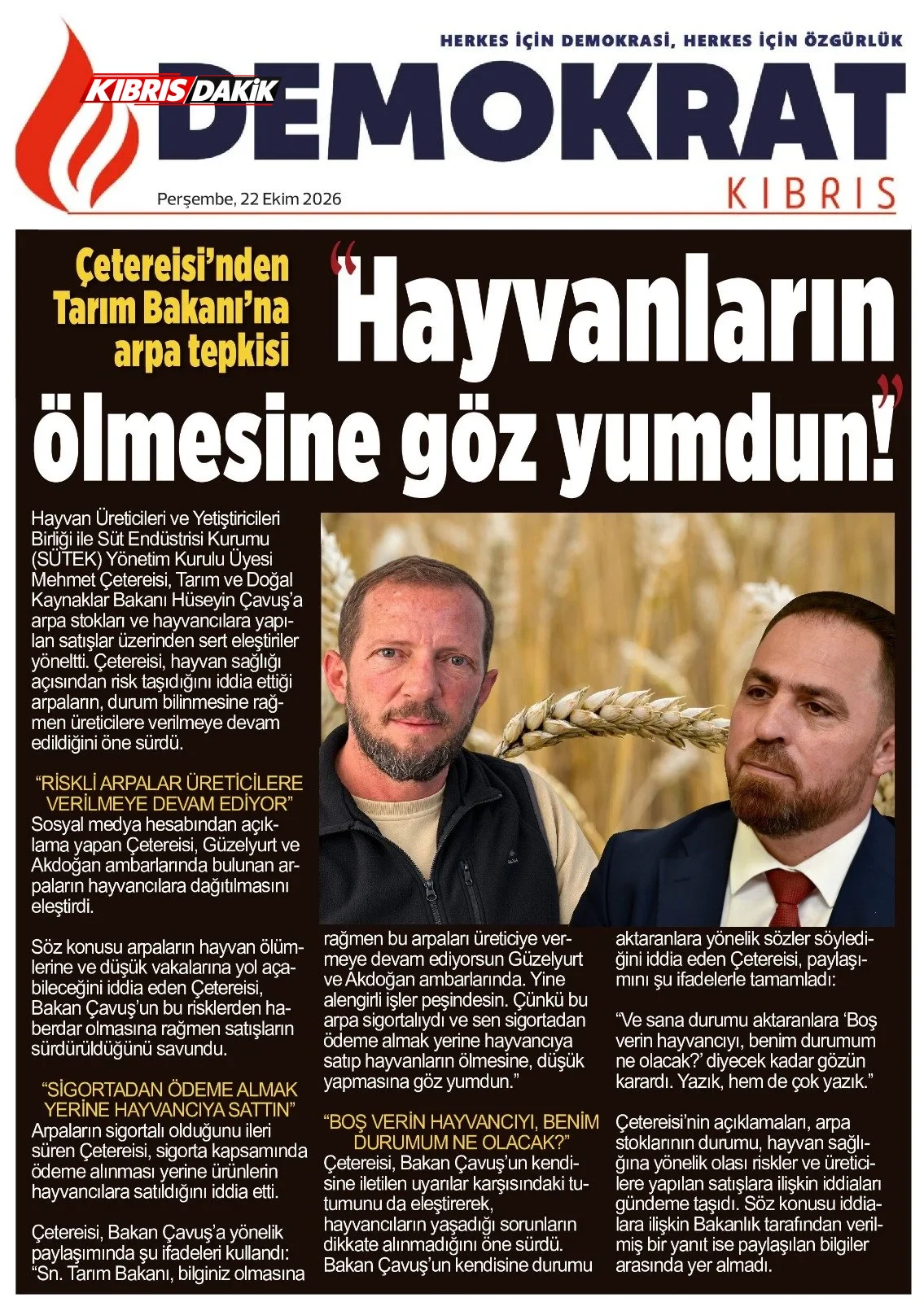 Gazete Manşetleri - 22 Ekim 2026 - 23