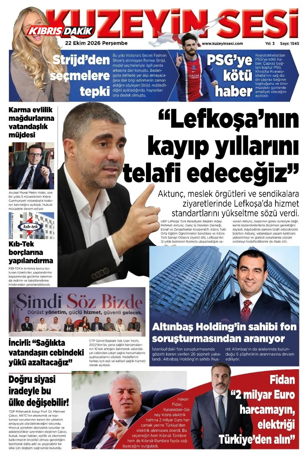 Gazete Manşetleri - 22 Ekim 2026 - 10