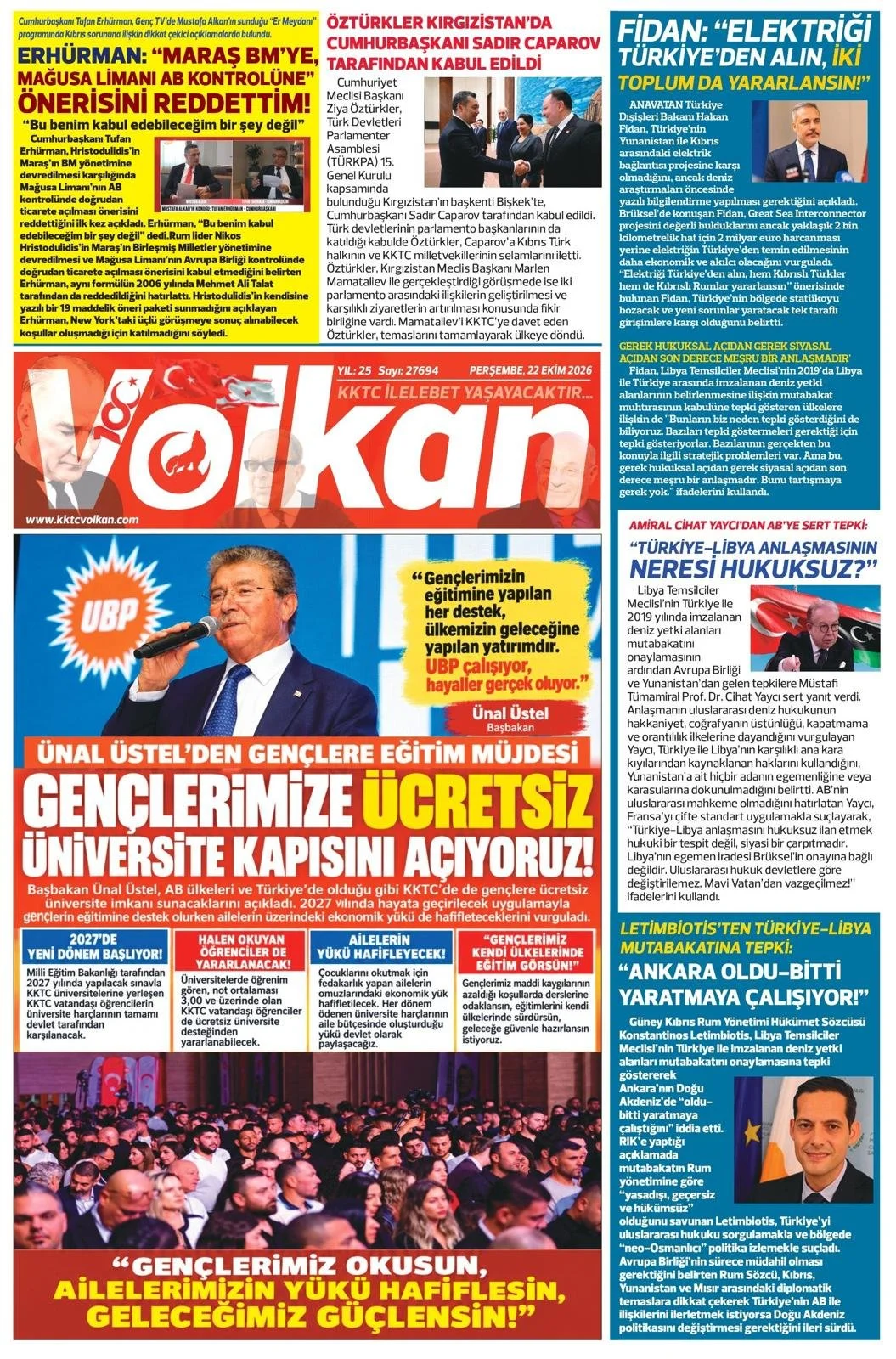 Gazete Manşetleri - 22 Ekim 2026 - 11