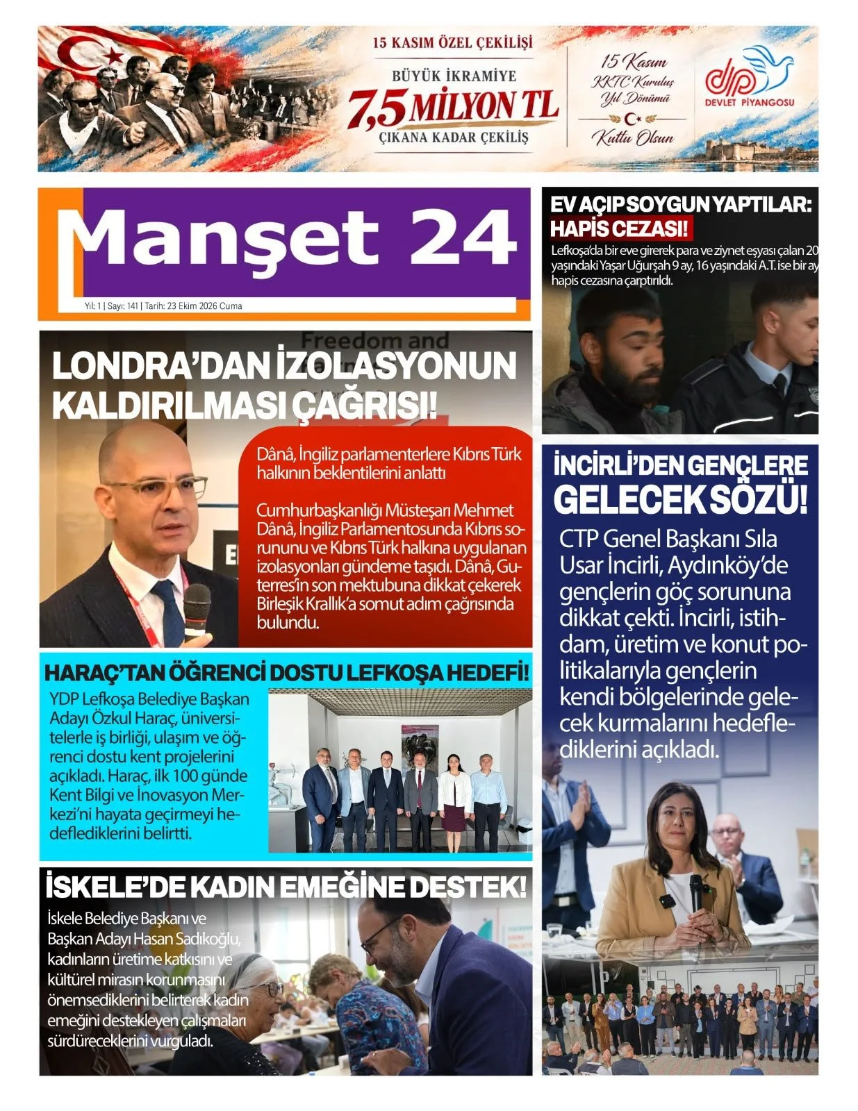 Gazete Manşetleri - 23 Ekim 2024 - 29