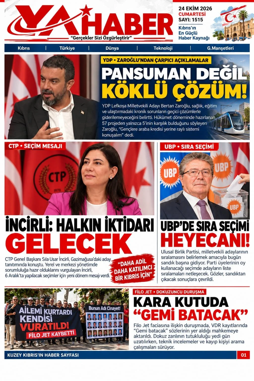 Gazete Manşetleri - 24 Ekim 2026 - 24