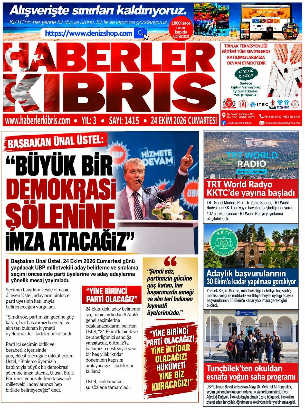 Gazete Manşetleri - 24 Ekim 2026 - 26