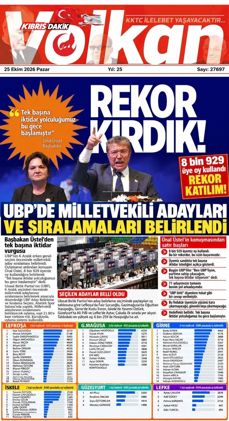 Gazete Manşetleri - 25 Ekim 2026 - 3