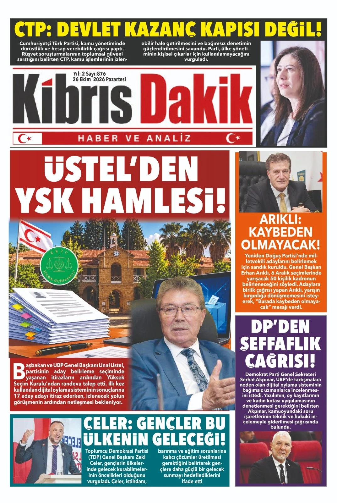 Gazete Manşetleri - 26 Ekim 2026 - 36