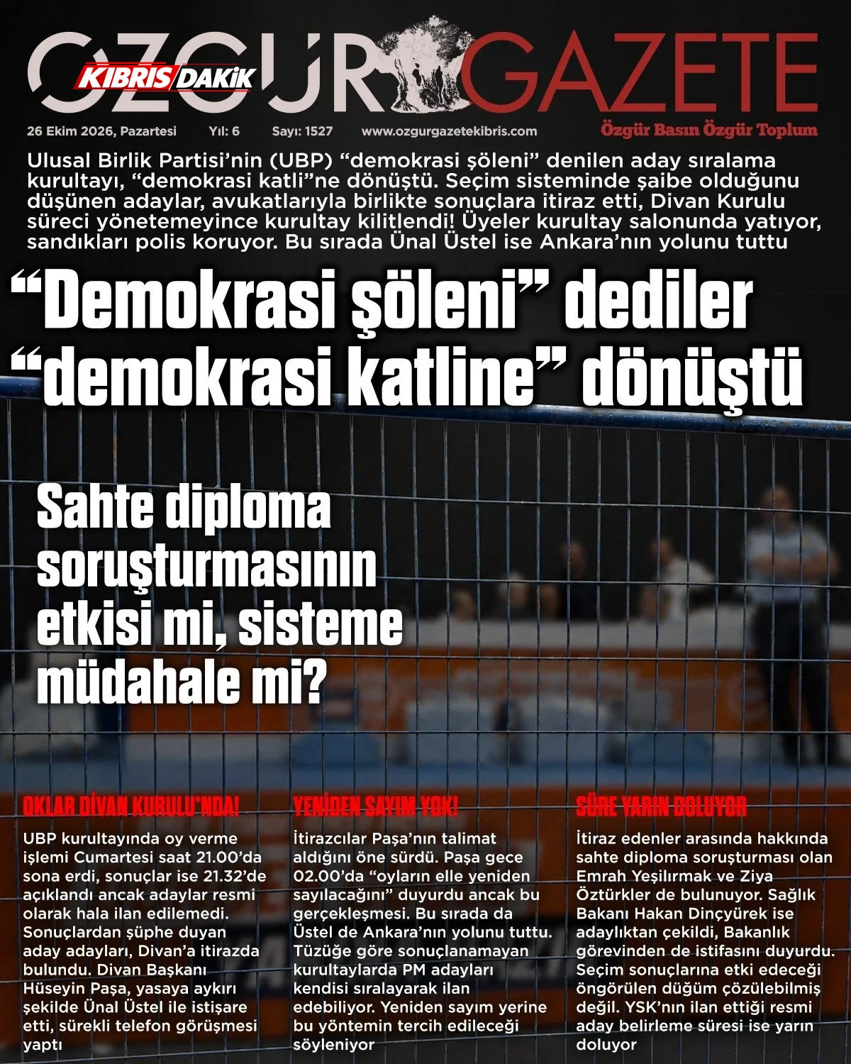 Gazete Manşetleri - 26 Ekim 2026 - 21