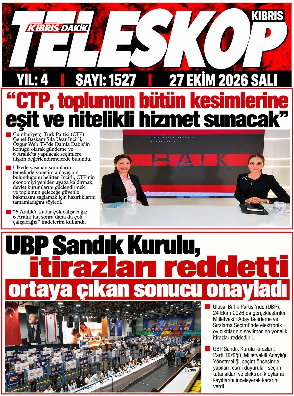 Gazete Manşetleri - 27 Ekim 2026 - 18