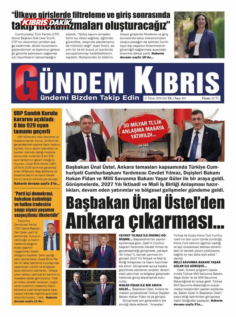 Gazete Manşetleri - 27 Ekim 2026 - 8