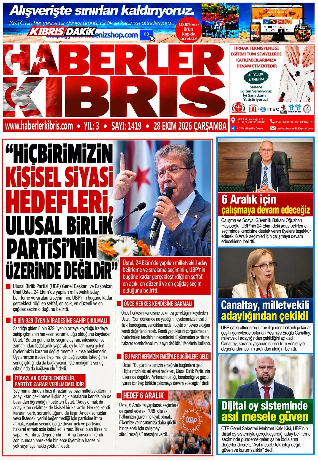 Gazete Manşetleri - 28 ekim 2026 - 9