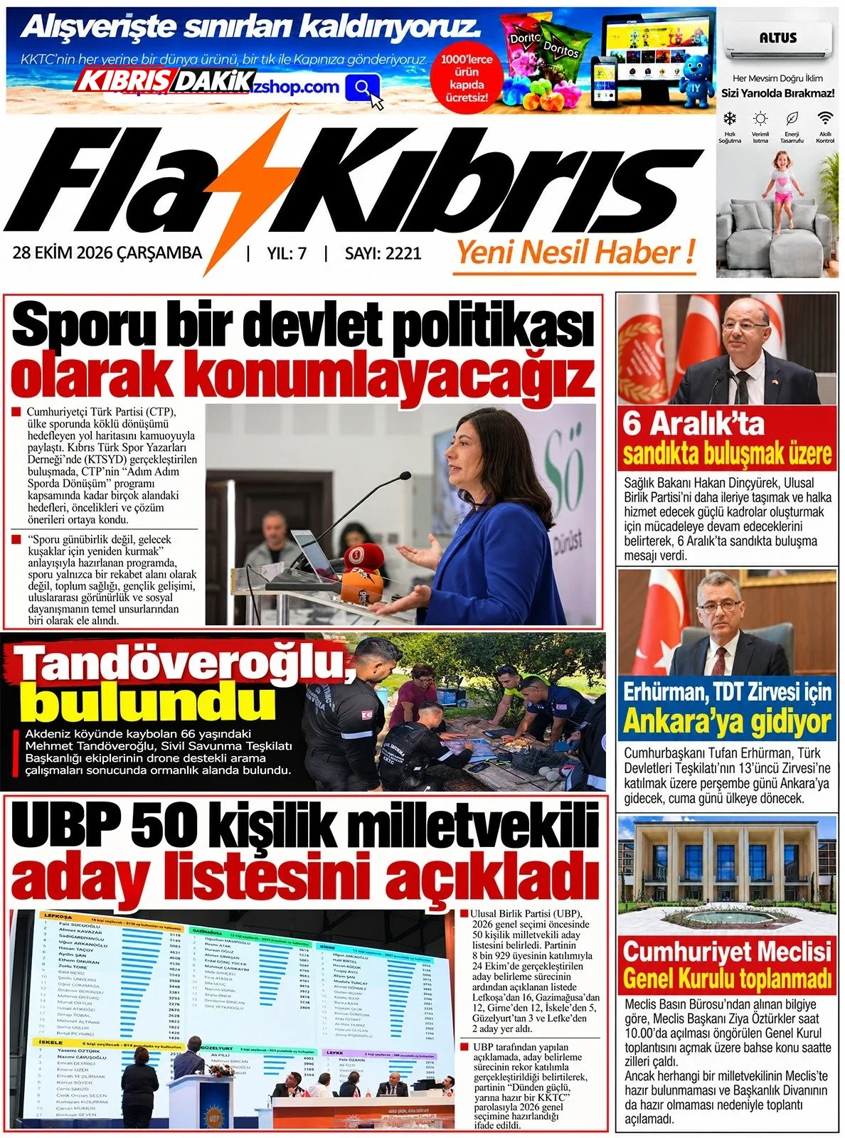 Gazete Manşetleri - 28 ekim 2026 - 10