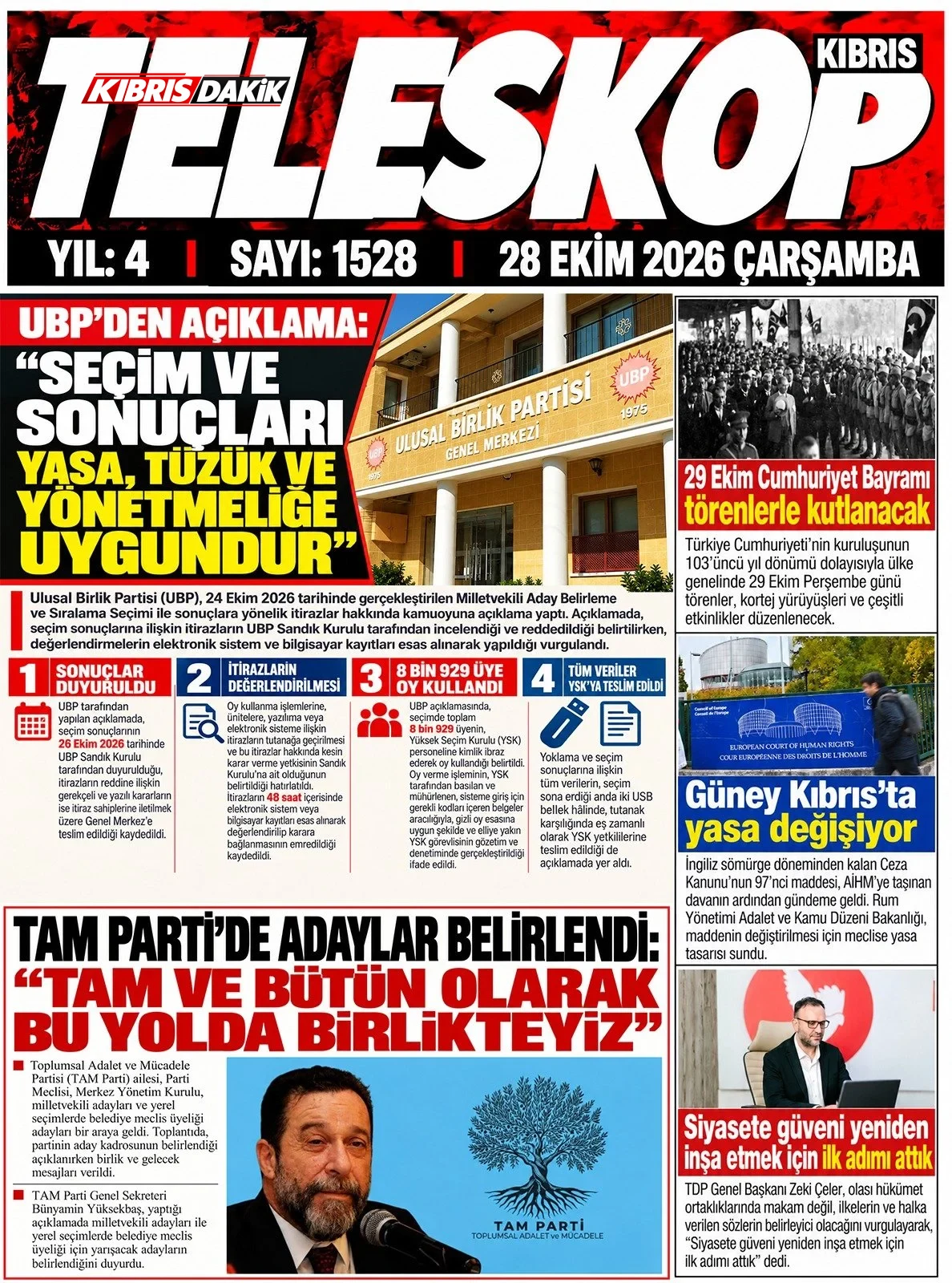 Gazete Manşetleri - 28 ekim 2026 - 11