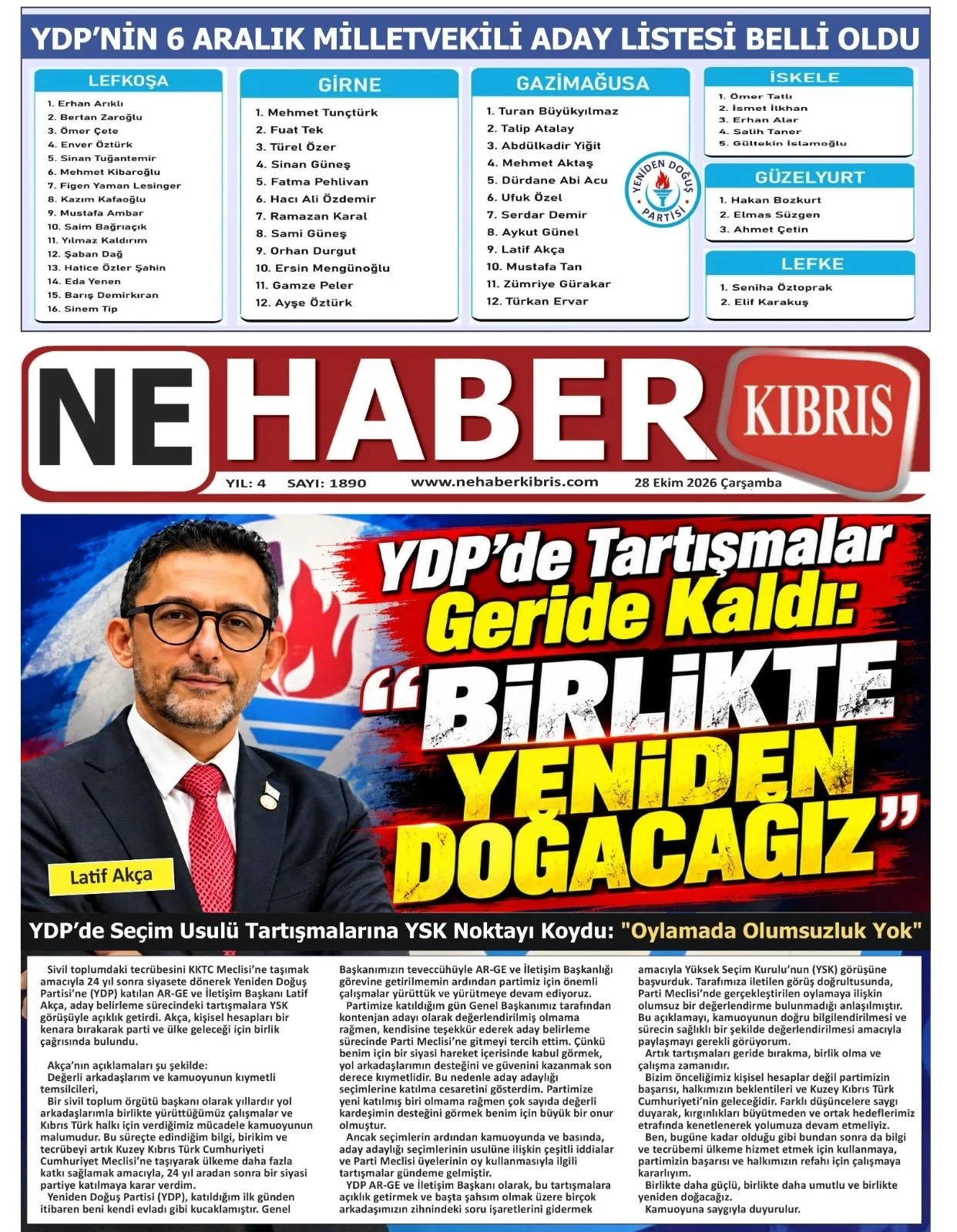 Gazete Manşetleri - 28 ekim 2026 - 15
