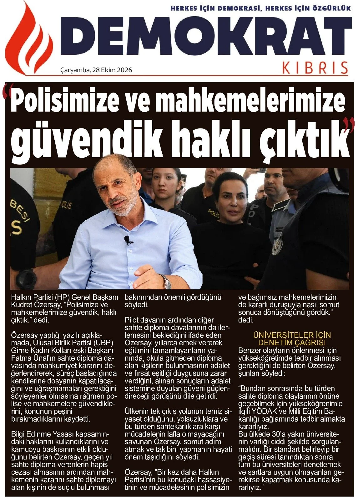 Gazete Manşetleri - 28 ekim 2026 - 22