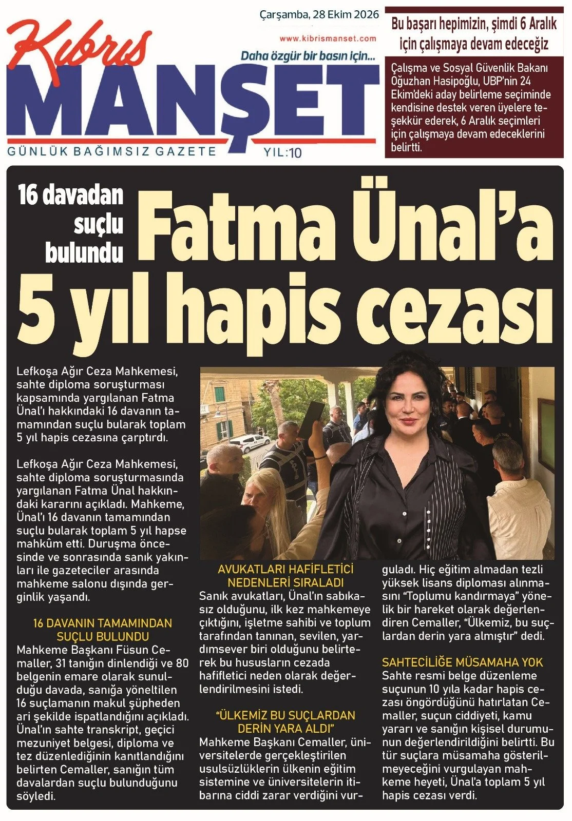 Gazete Manşetleri - 28 ekim 2026 - 16