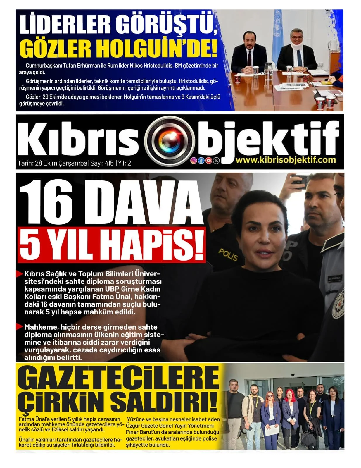 Gazete Manşetleri - 28 ekim 2026 - 14