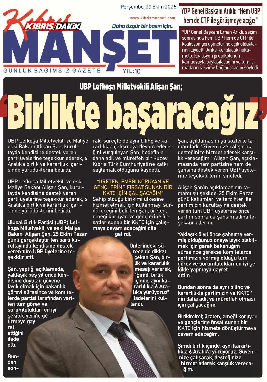 Gazete Manşetleri - 29 Ekim 2026 - 19