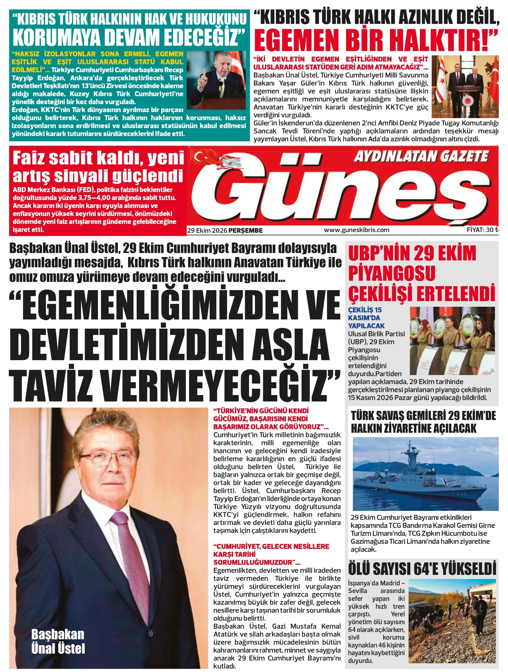 Gazete Manşetleri - 29 Ekim 2026 - 11