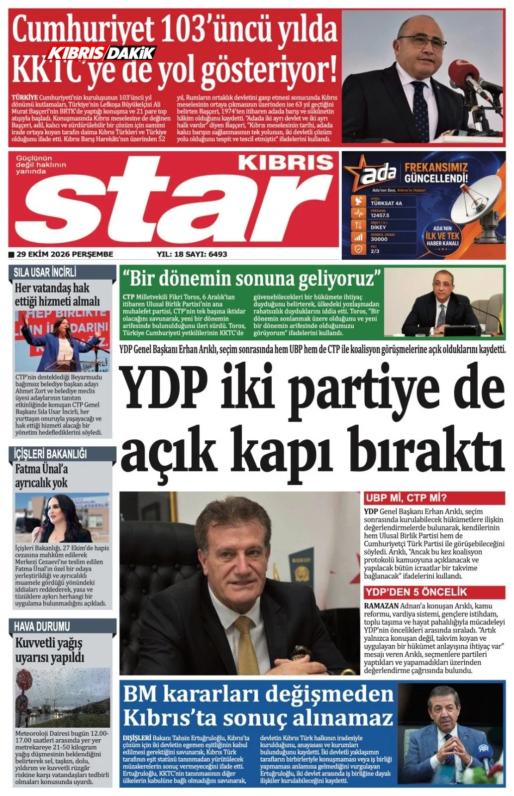 Gazete Manşetleri - 29 Ekim 2026 - 8