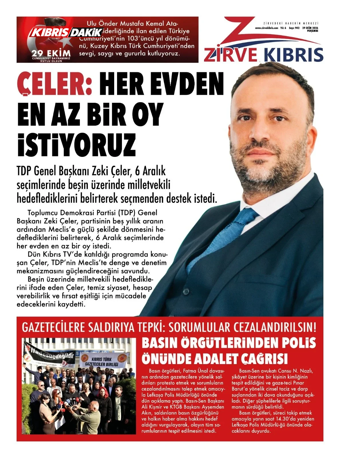 Gazete Manşetleri - 29 Ekim 2026 - 12
