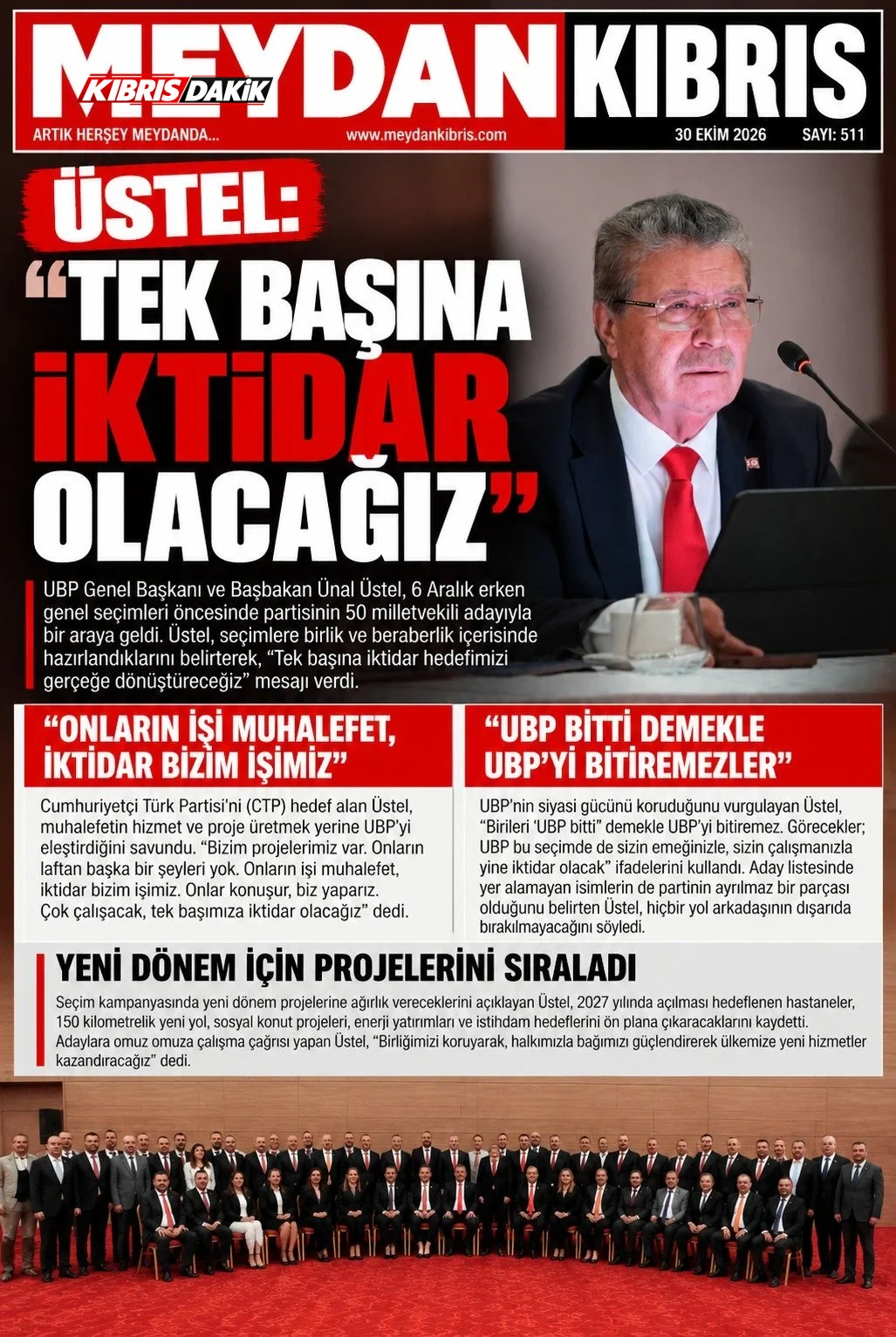 Gazete Manşetleri - 30 Ekim 2026 - 21