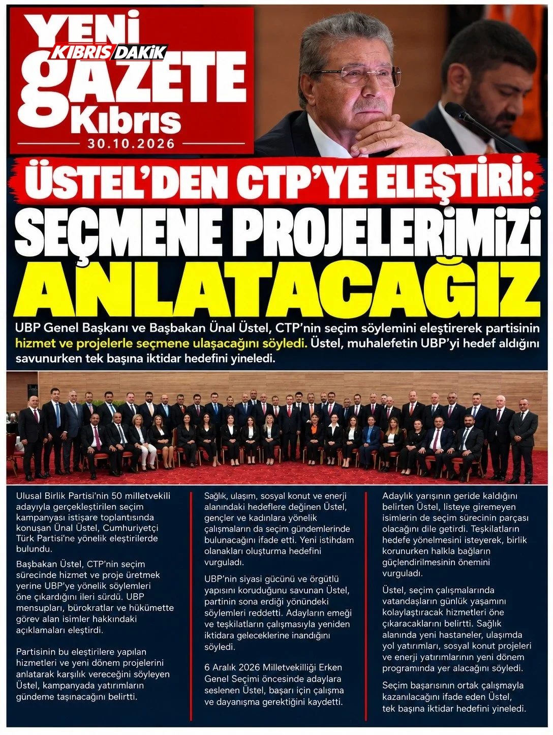 Gazete Manşetleri - 30 Ekim 2026 - 23
