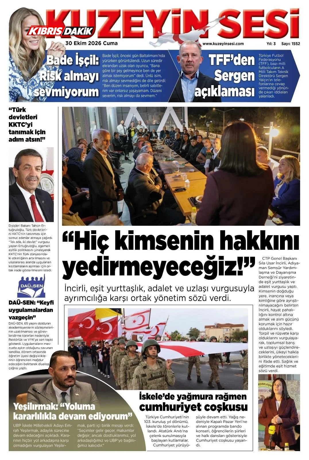 Gazete Manşetleri - 30 Ekim 2026 - 14