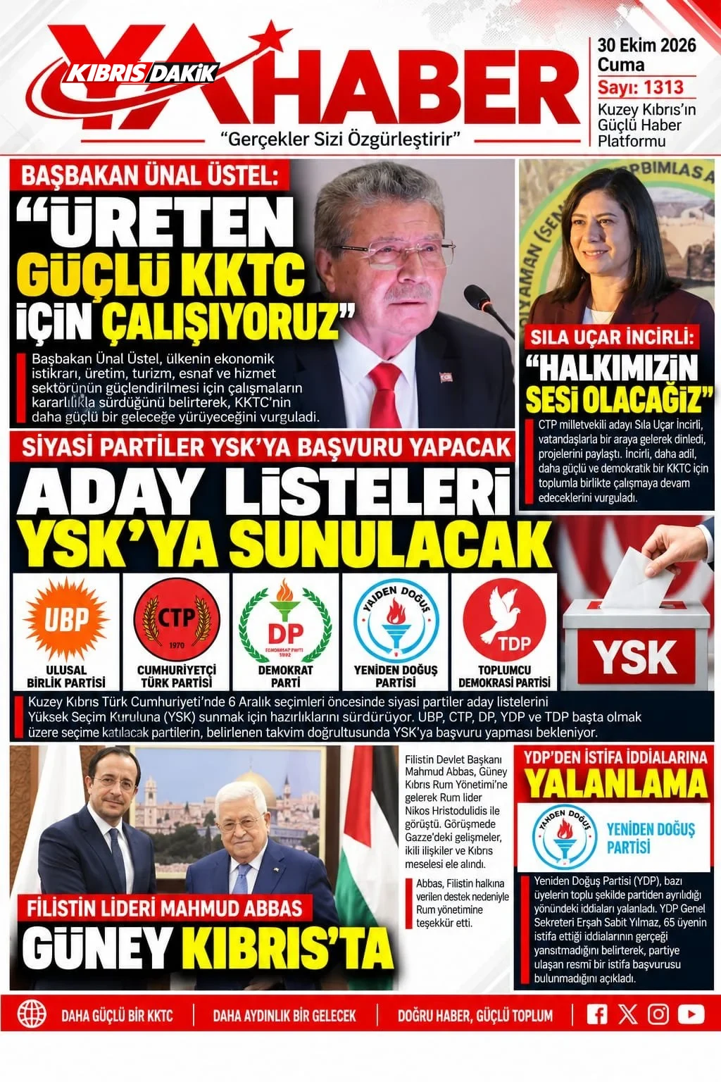 Gazete Manşetleri - 30 Ekim 2026 - 18