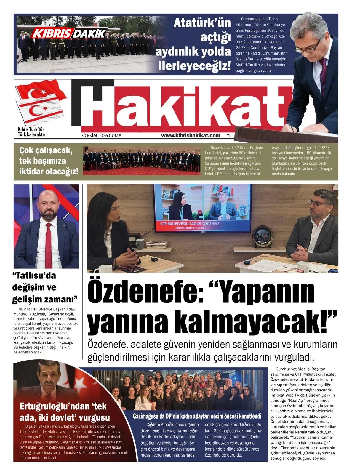Gazete Manşetleri - 30 Ekim 2026 - 10