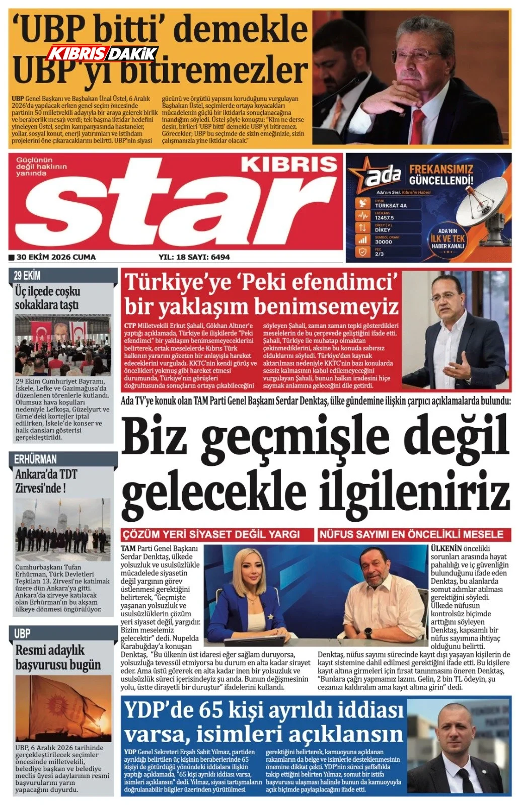 Gazete Manşetleri - 30 Ekim 2026 - 11
