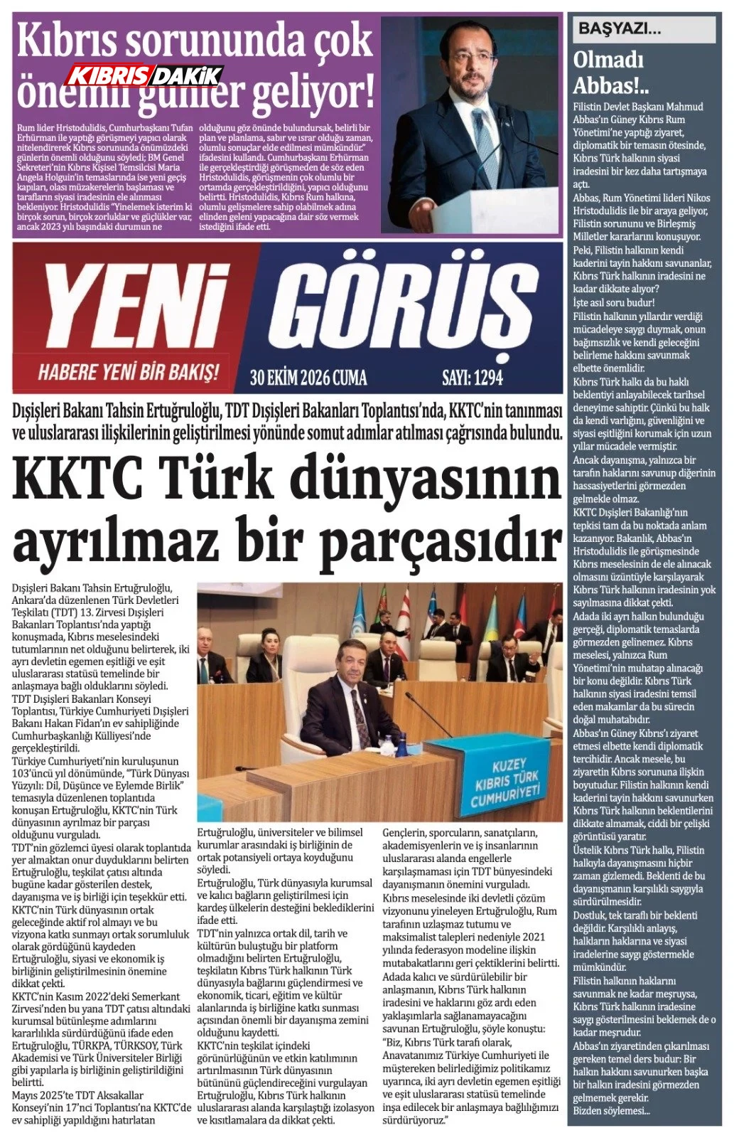 Gazete Manşetleri - 30 Ekim 2026 - 3