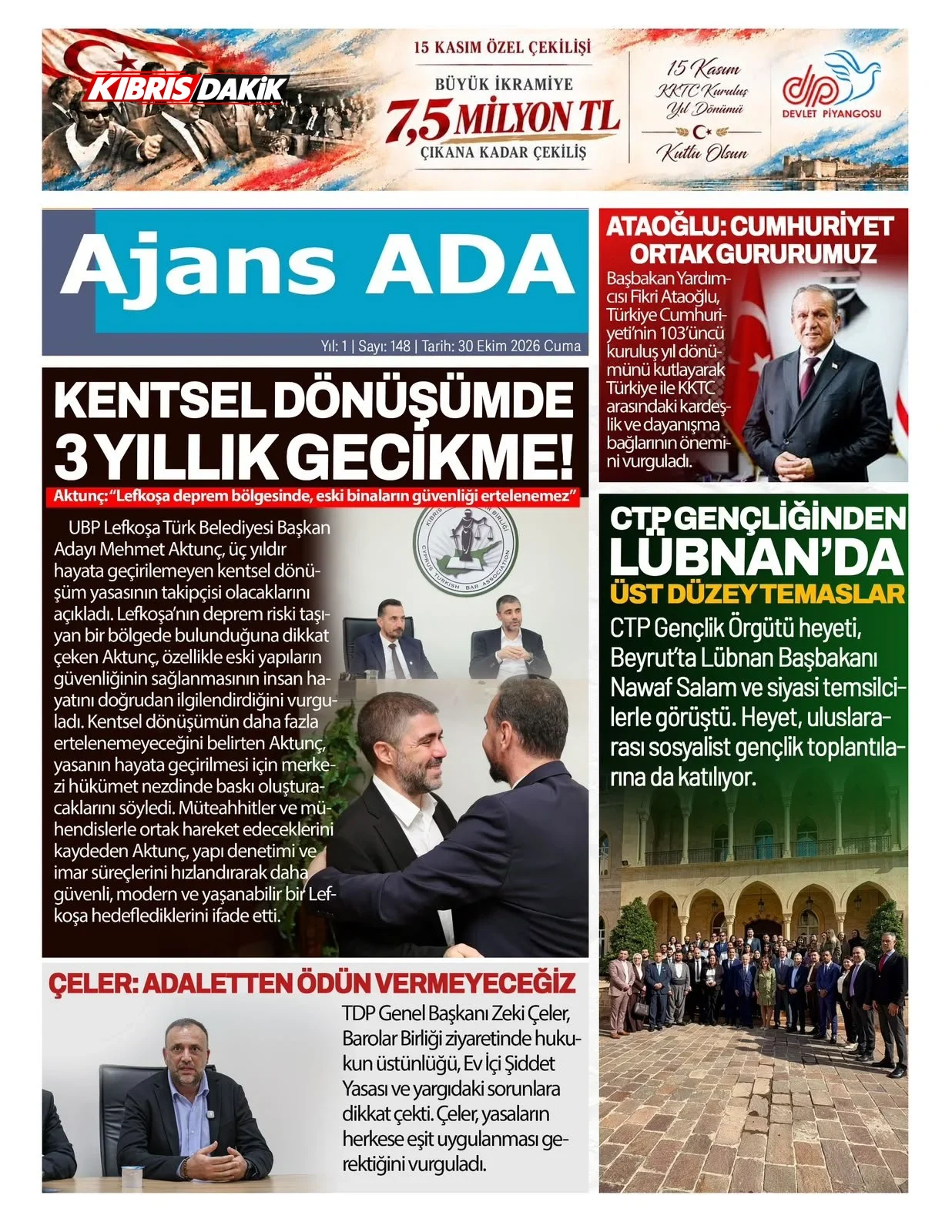 Gazete Manşetleri - 30 Ekim 2026 - 16