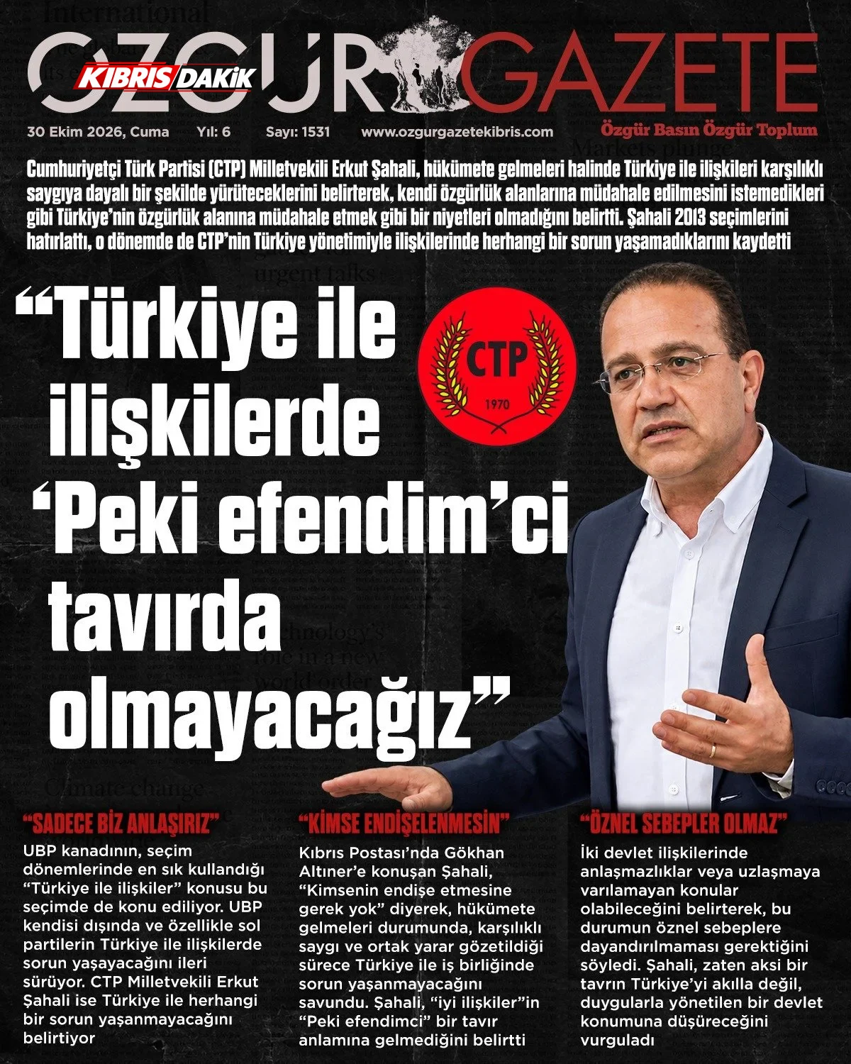 Gazete Manşetleri - 30 Ekim 2026 - 26