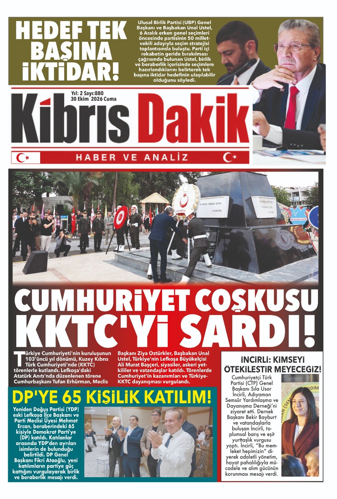 Gazete Manşetleri - 30 Ekim 2026 - 34