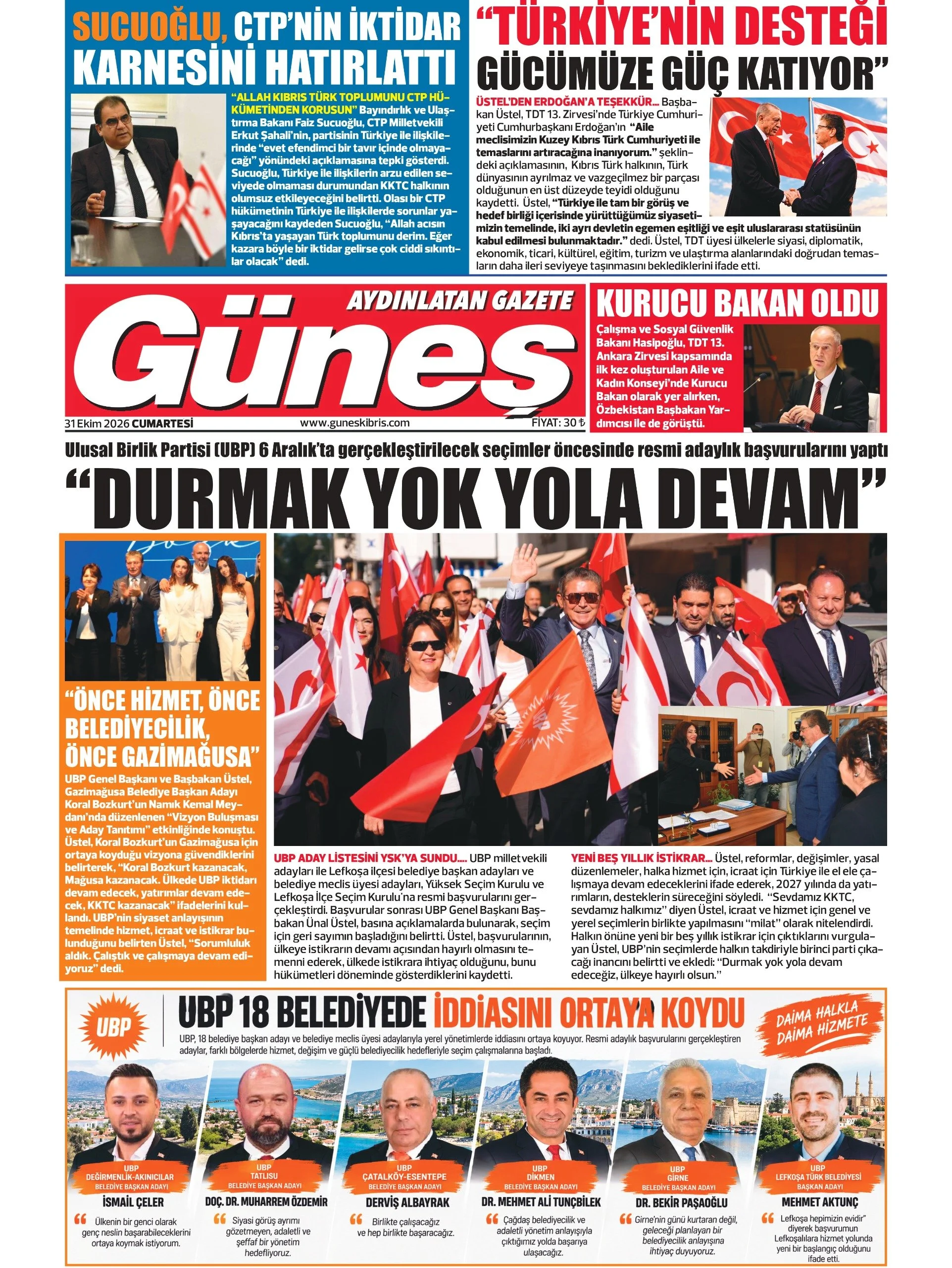 Gazete Manşetleri - 31 ekim 2026 - 5