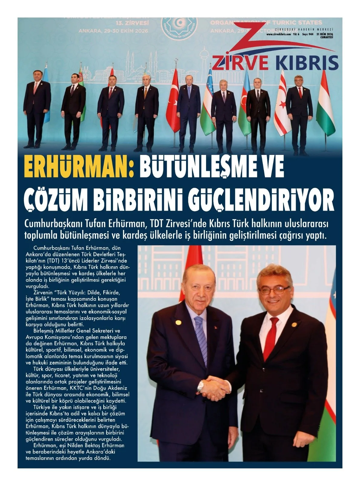 Gazete Manşetleri - 31 Ekim 2026 - 23