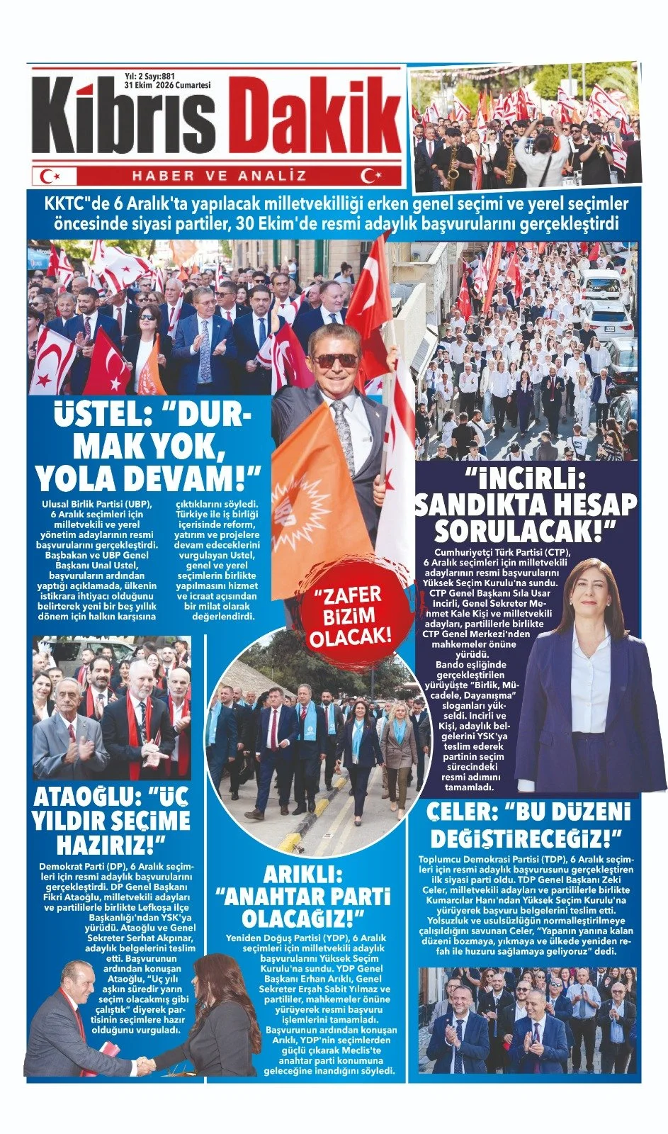 Gazete Manşetleri - 31 Ekim 2026 - 27