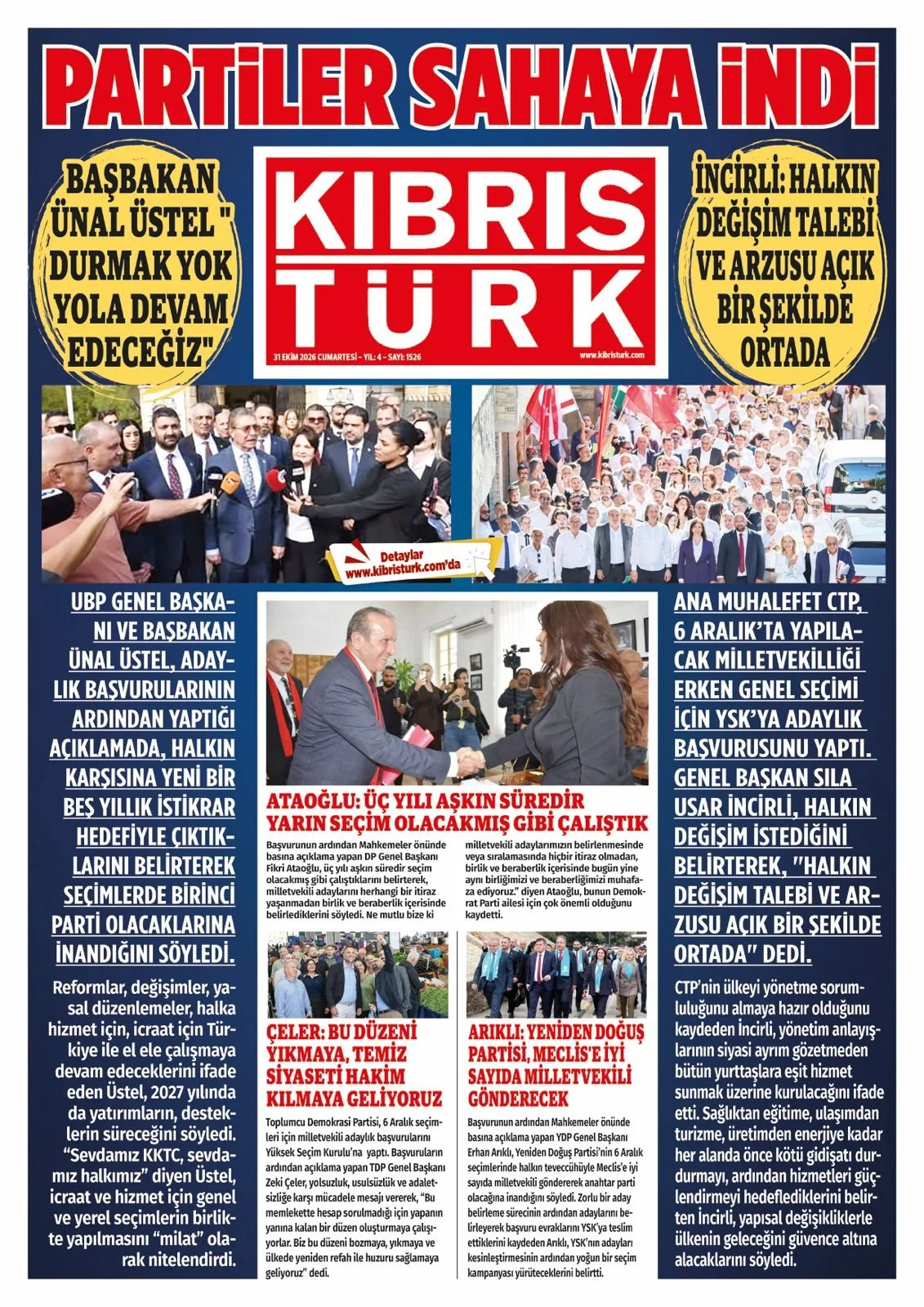 Gazete Manşetleri - 31 Ekim 2026 - 21