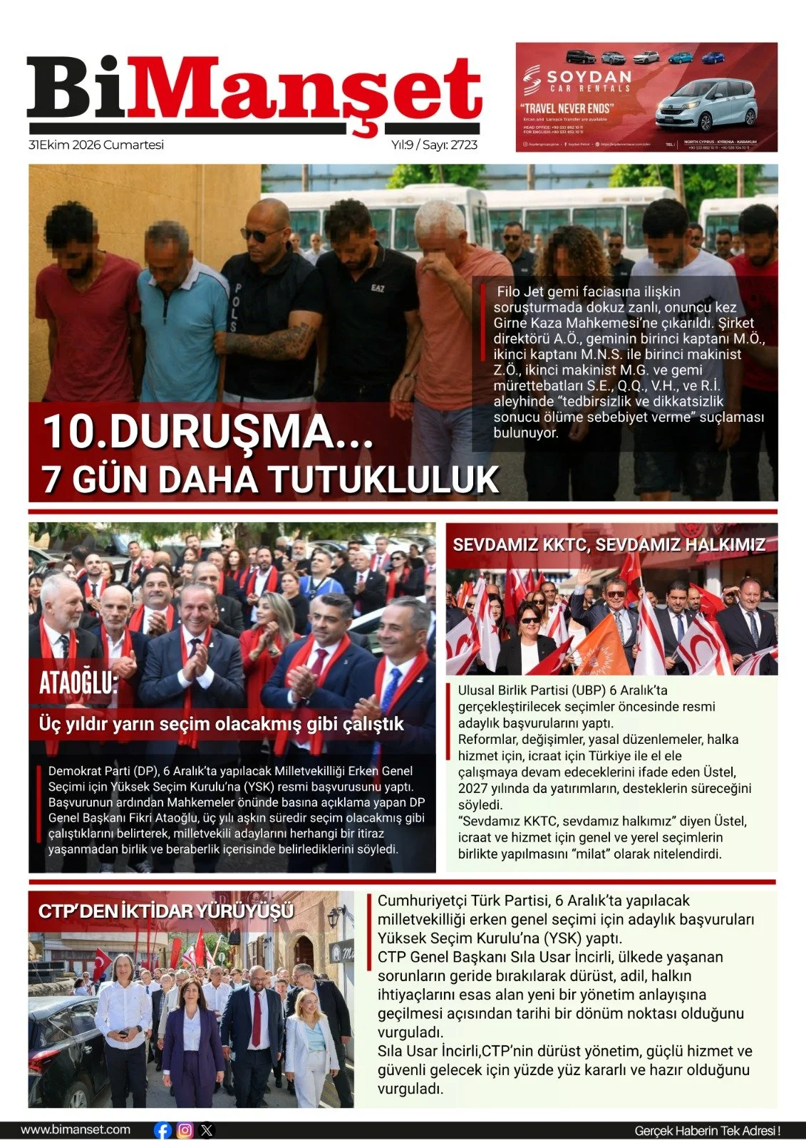 Gazete Manşetleri - 31 Ekim 2026 - 25