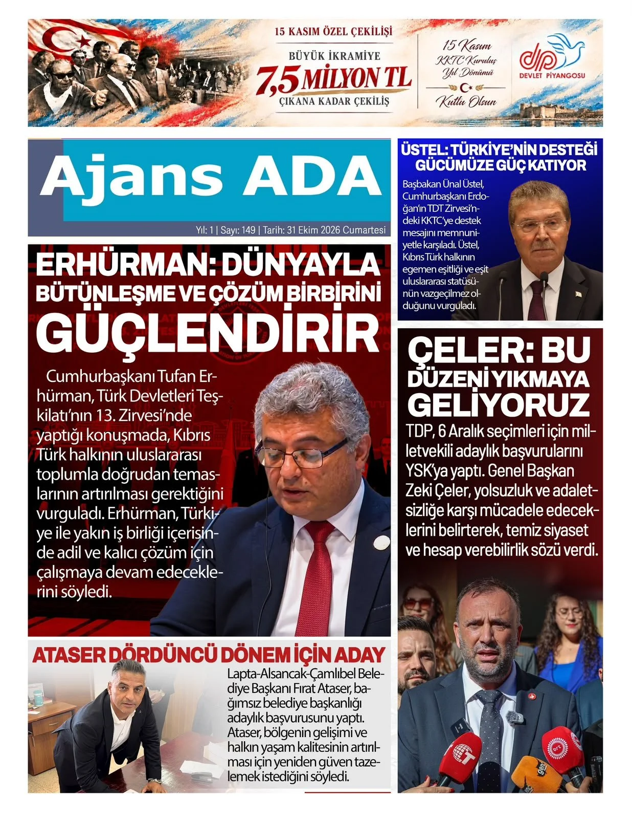 Gazete Manşetleri - 31 Ekim 2026 - 29