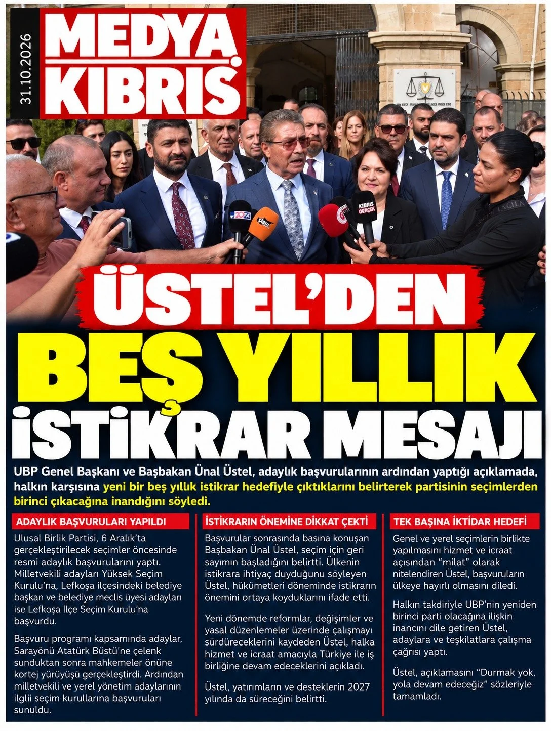Gazete Manşetleri - 31 Ekim 2026 - 28