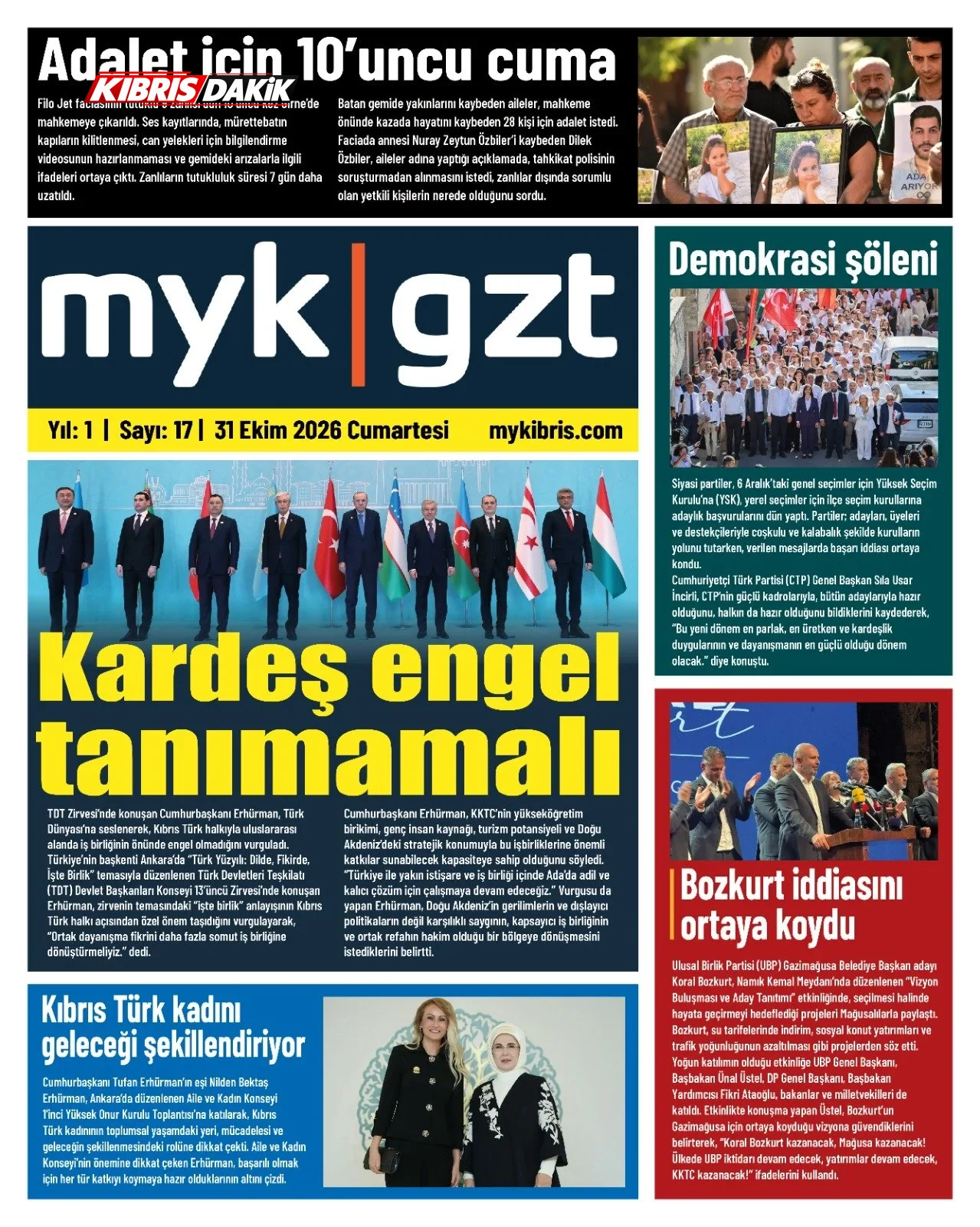 Gazete Manşetleri - 31 Ekim 2026 - 12