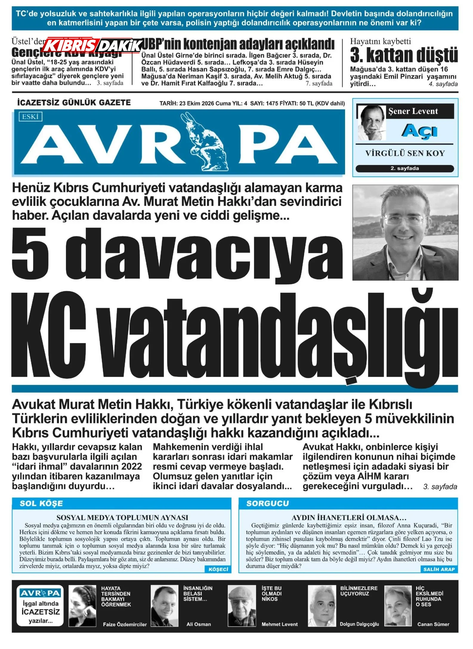 Gazete Manşetleri - 23 Ekim 2024 - 4
