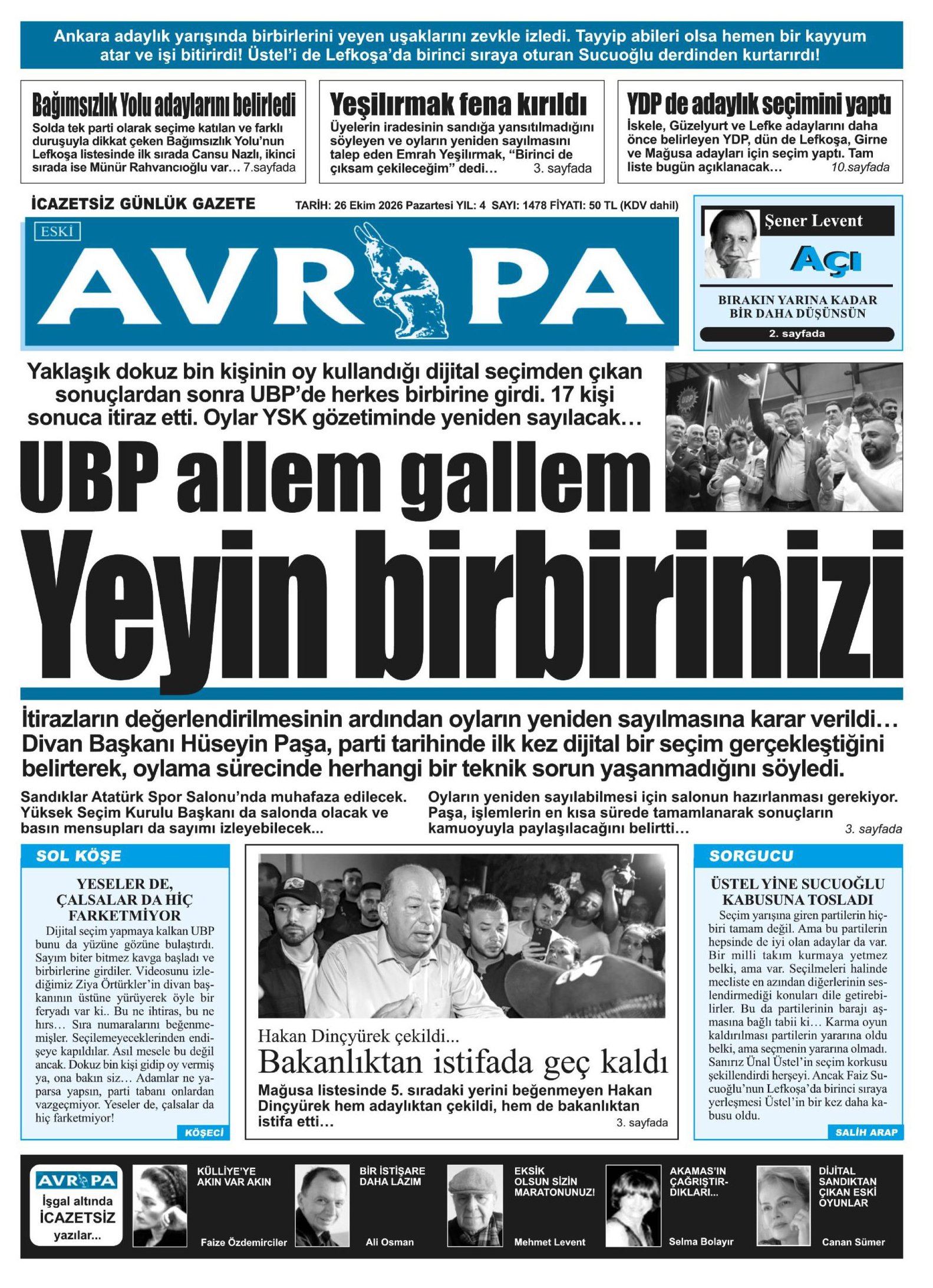 Gazete Manşetleri - 26 Ekim 2026 - 3
