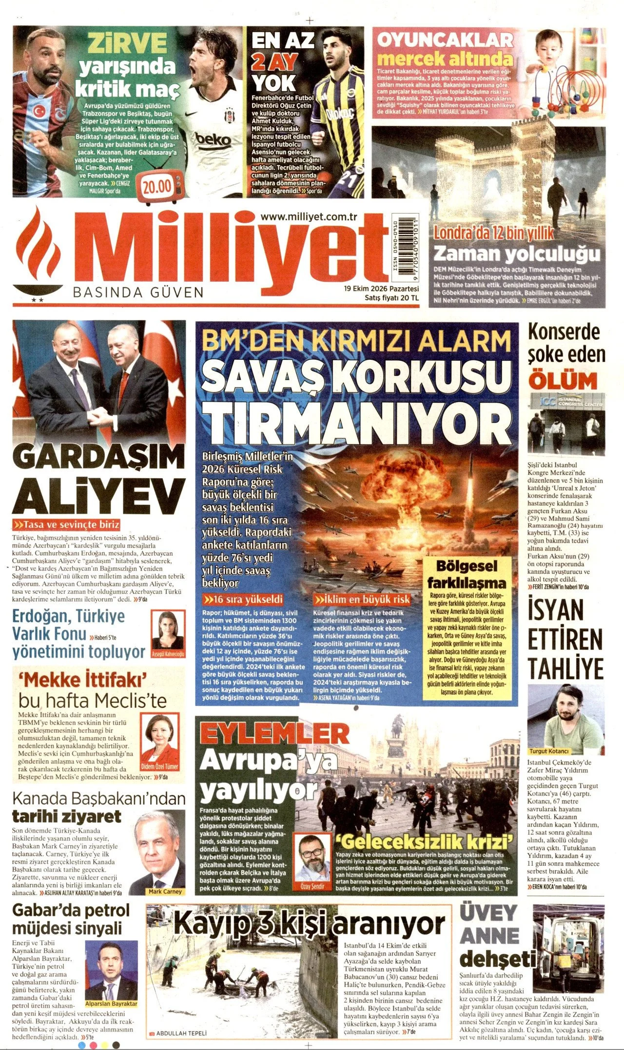 Gazete Manşetleri - 19 Ekim 2026 - 45