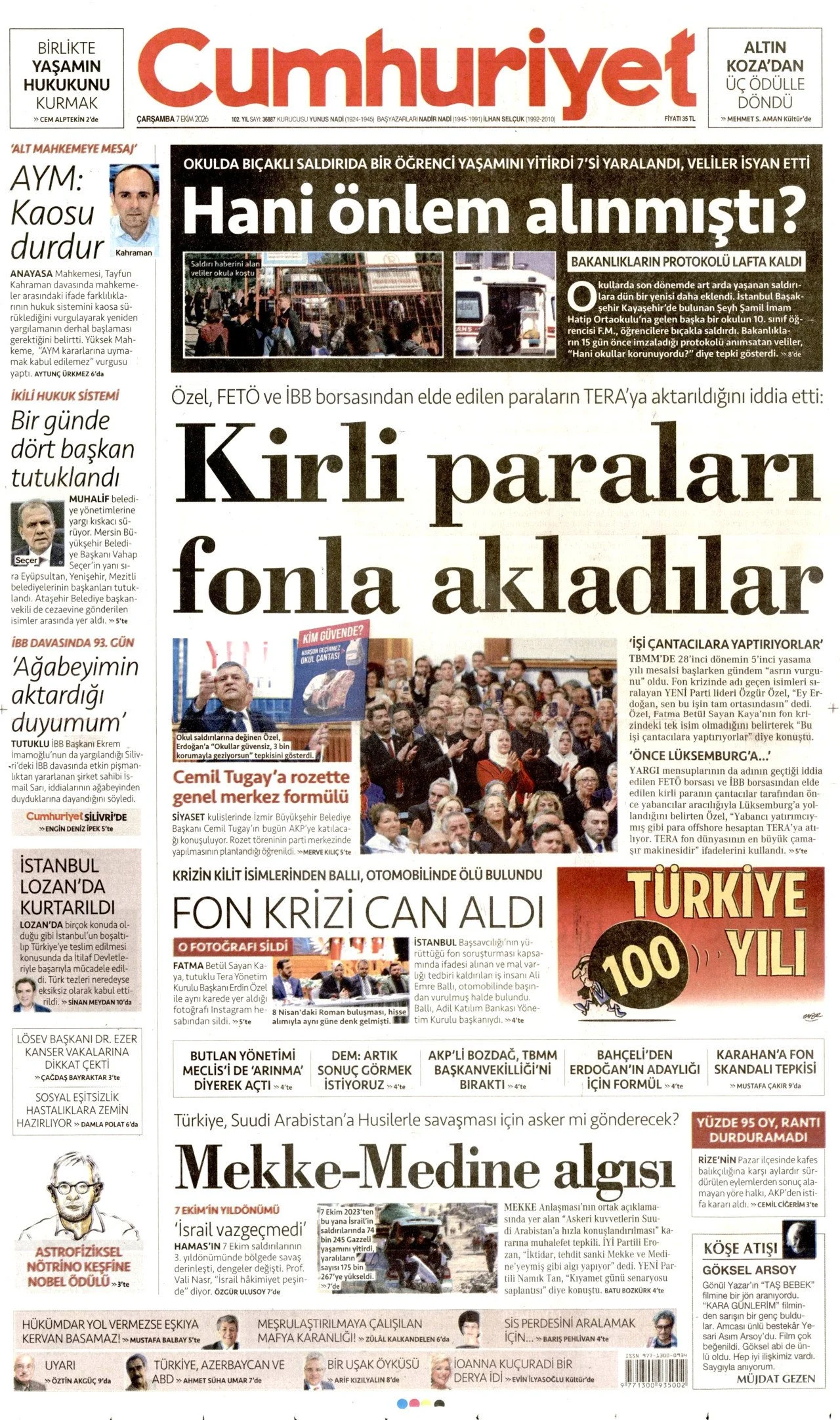 Gazete Manşetleri - 7 Ekim 2026 - 44