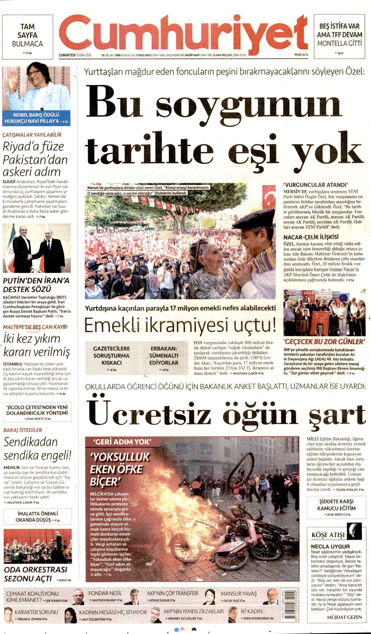 Gazete Manşetleri - 10 Ekim 2026 - 33