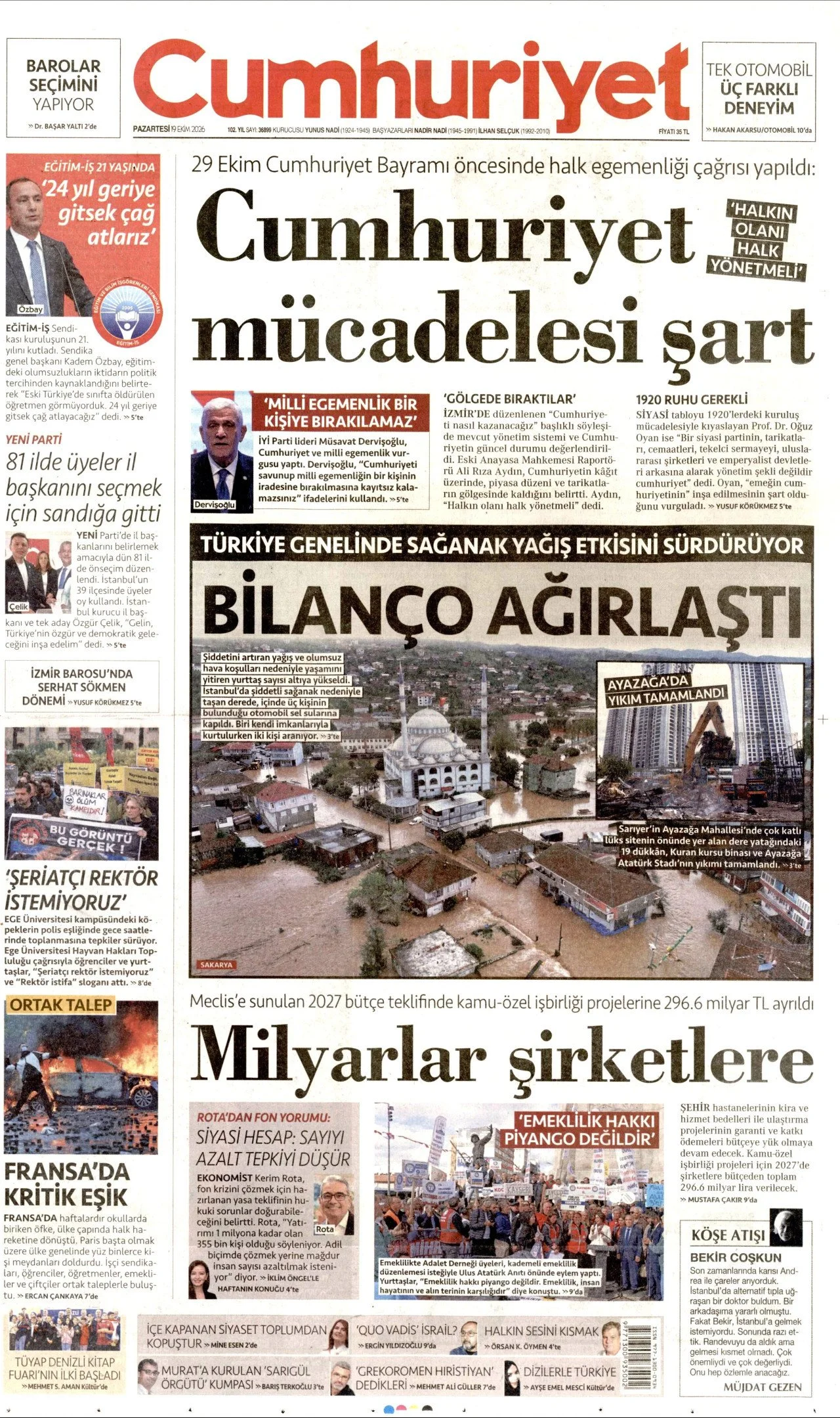 Gazete Manşetleri - 19 Ekim 2026 - 49