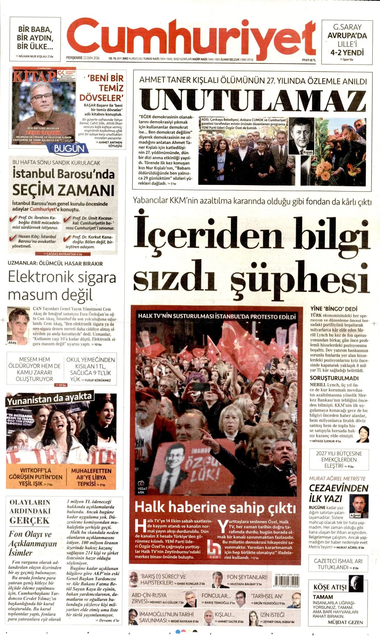 Gazete Manşetleri - 22 Ekim 2026 - 48