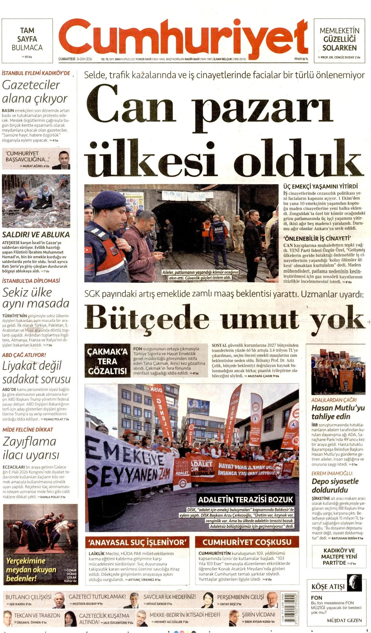 Gazete Manşetleri - 24 Ekim 2026 - 34